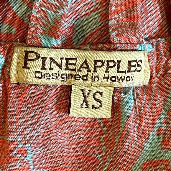 Pineapples Designed in Hawaii Beach Cover-up Sundress XS #347E - Picture 8 of 10